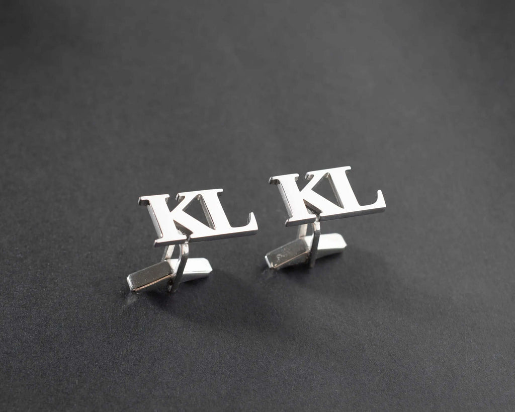 Personalized Sterling Silver Cufflinks, Handmade Wedding Gift   Charmora Jewelry