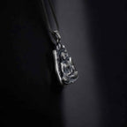 Sterling Silver Buddha Necklace: Handmade Yoga Meditation Pendant