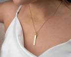 Sterling Silver Roman Numeral Necklace: Custom Date Pendant
