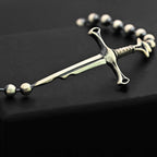 925 Sterling Silver Sword Bracelet – Handmade Warrior Jewelry for Men