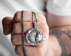Sterling Silver Sun and Moon Necklace: Celestial Pendant Jewelry   Charmora Jewelry