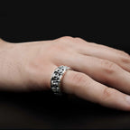 Handmade Oxidized Sterling Silver Skull Ring: Gothic Jewelry Gift   Charmora Jewelry