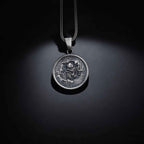 Handmade Sterling Silver Skeleton Pendant Necklace: Gothic Skull Jewelry