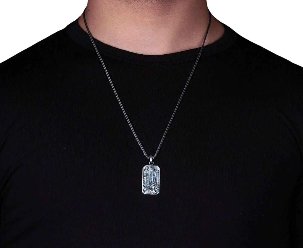 Sterling Silver Deer Necklace: Handmade Forest Stag Pendant