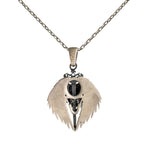 Winged Skull and Pointed Ornament Necklace  Necklace  Charmora Jewelry