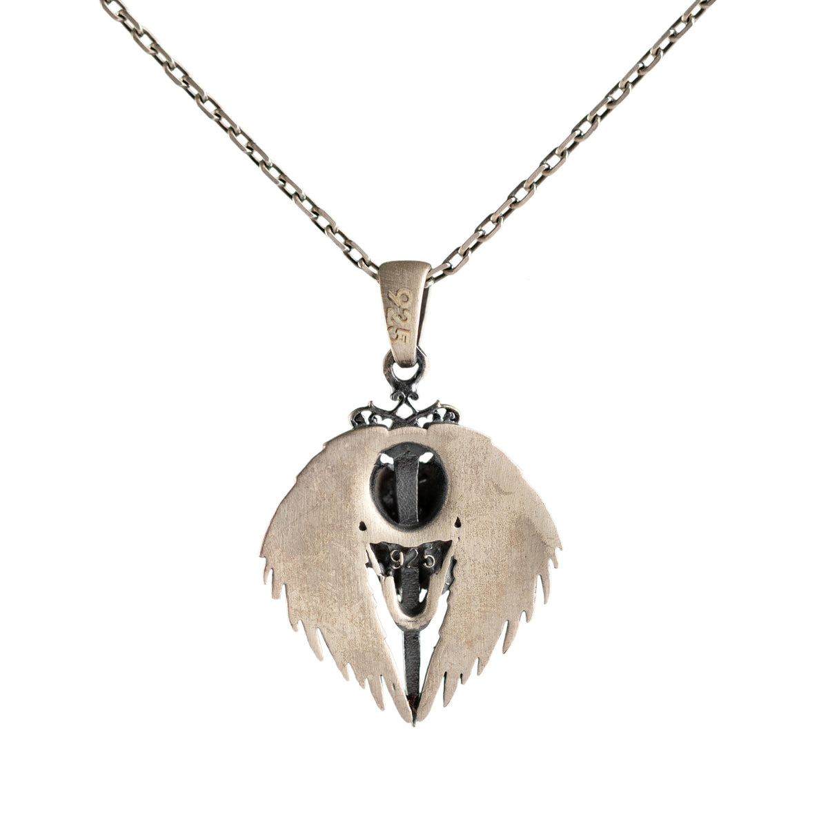Winged Skull and Pointed Ornament Necklace  Necklace  Charmora Jewelry
