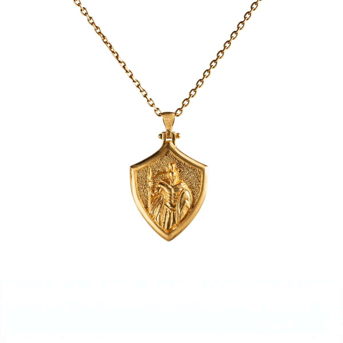 Spartan Warrior Shield Necklace  Necklace  Charmora Jewelry