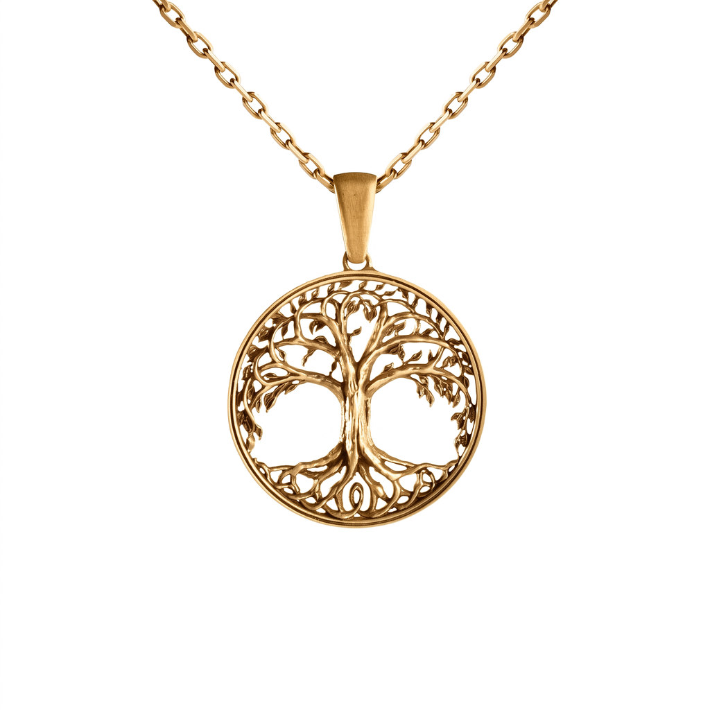 Yggdrasil Tree of Life Relief Necklace  Necklace  Charmora Jewelry
