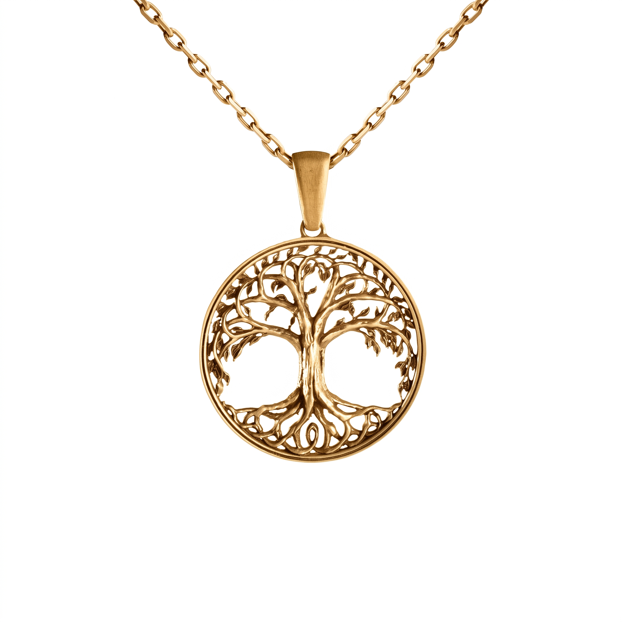Yggdrasil Tree of Life Relief Necklace  Necklace  Charmora Jewelry
