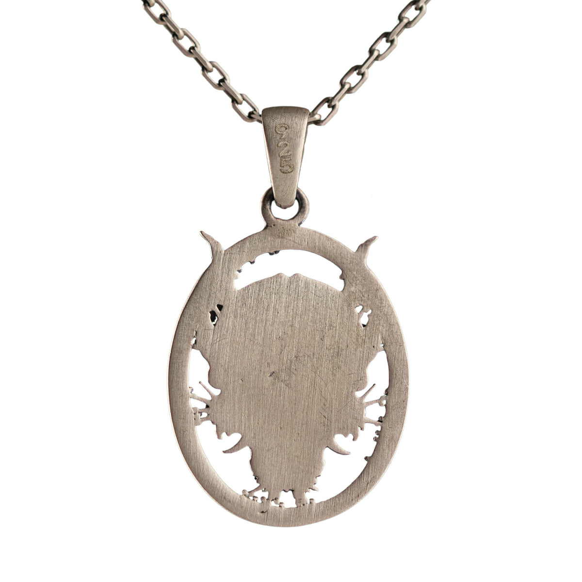Sculpted Hannya Mask Necklace  Necklace  Charmora Jewelry