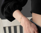 Dainty Sterling Silver Evil Eye Bracelet: Protection Jewelry