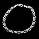 925 Sterling Silver Men’s Bracelet with Zircon Stone – Durable Chain Gift for Him