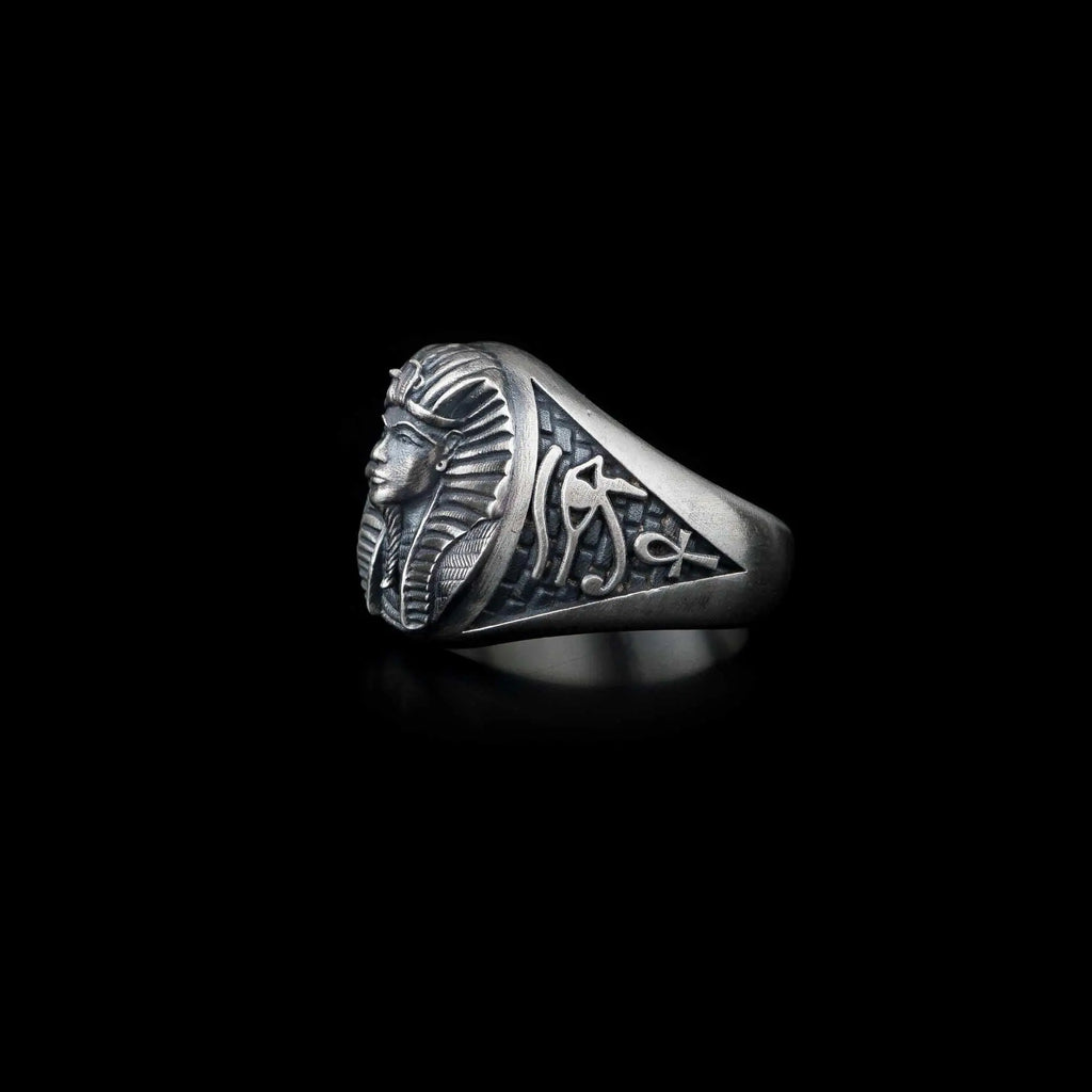 Sterling Silver Eye of Horus Ring: Ancient Egyptian Pharaoh Jewelry   Charmora Jewelry