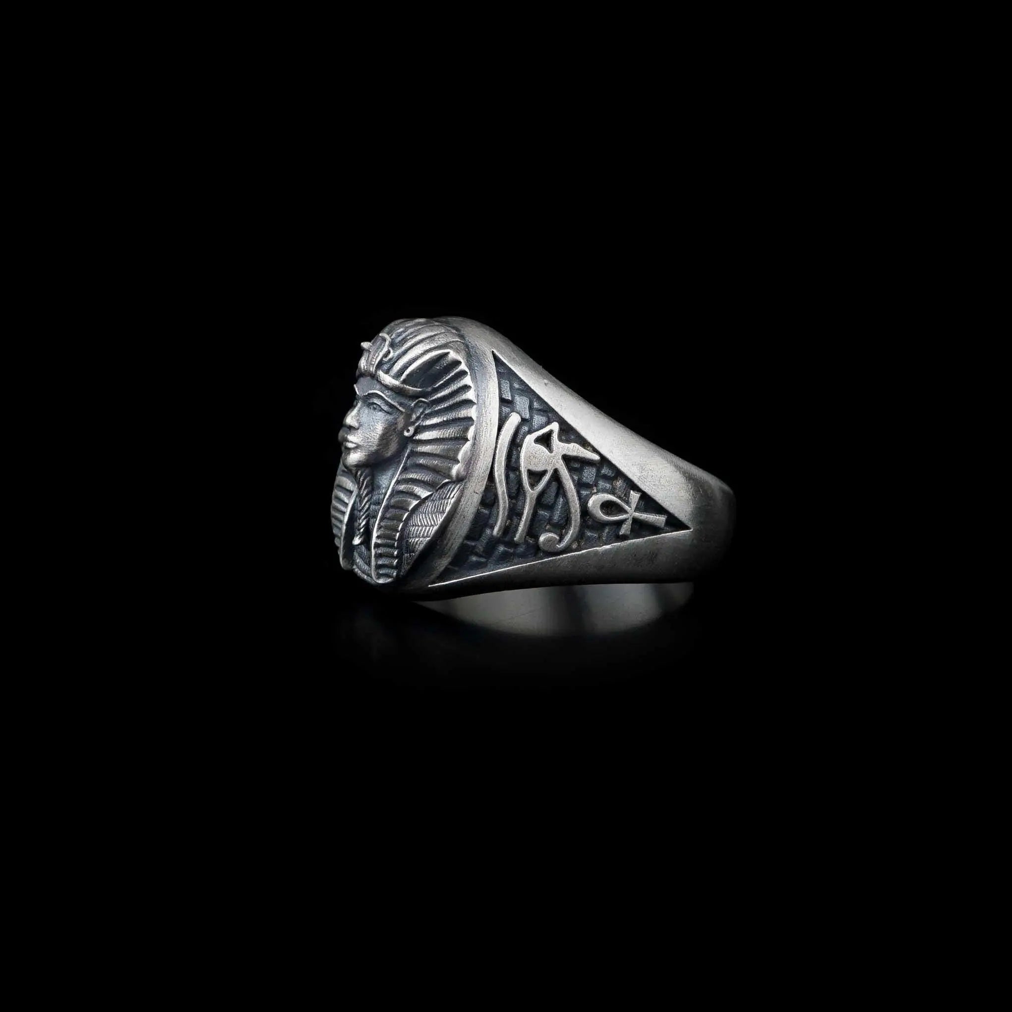 Sterling Silver Eye of Horus Ring: Ancient Egyptian Pharaoh Jewelry   Charmora Jewelry