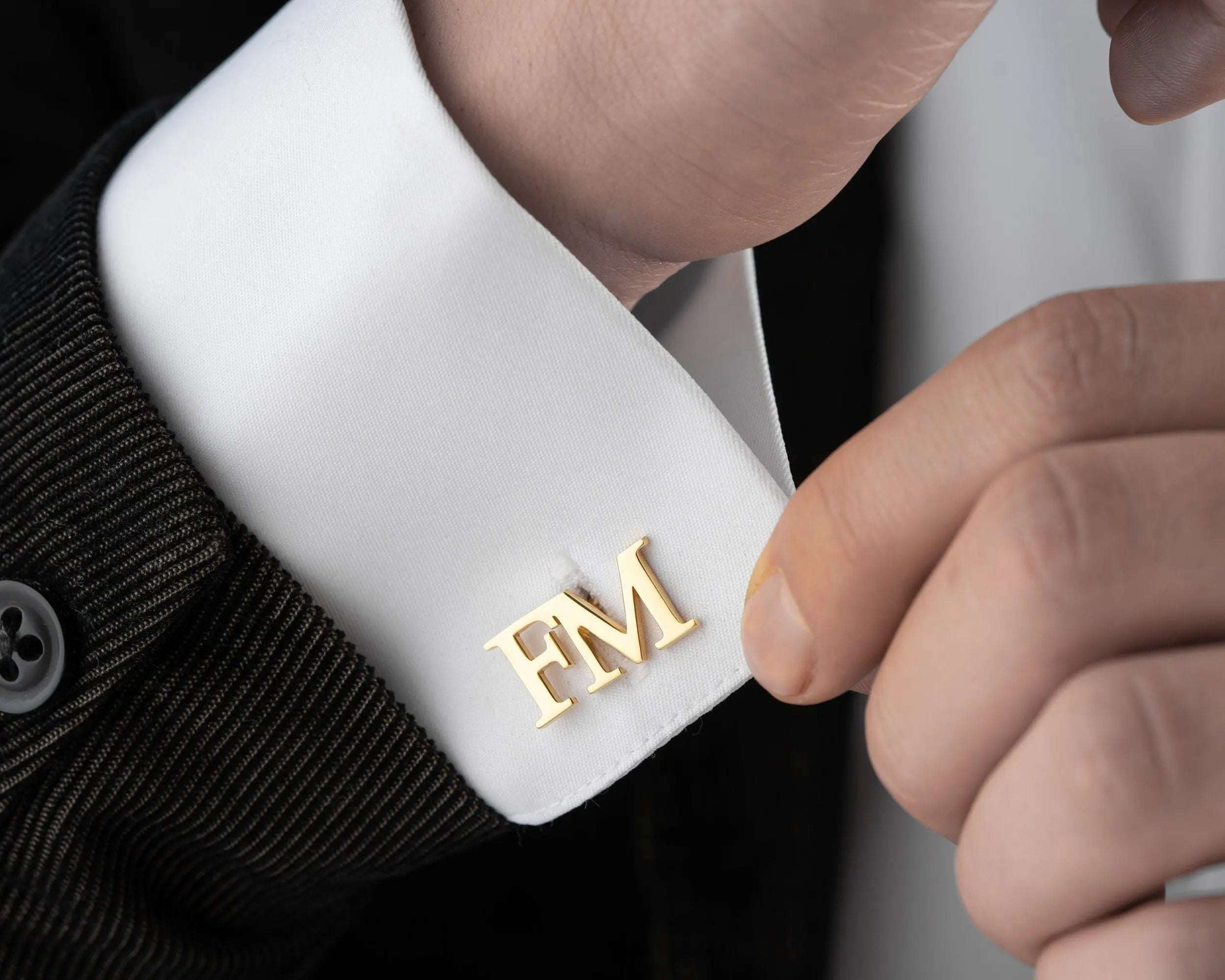 Personalized Sterling Silver Cufflinks: Wedding, Groomsmen Gift   Charmora Jewelry