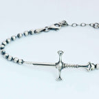 925 Sterling Silver Sword Bracelet – Handmade Warrior Jewelry for Men