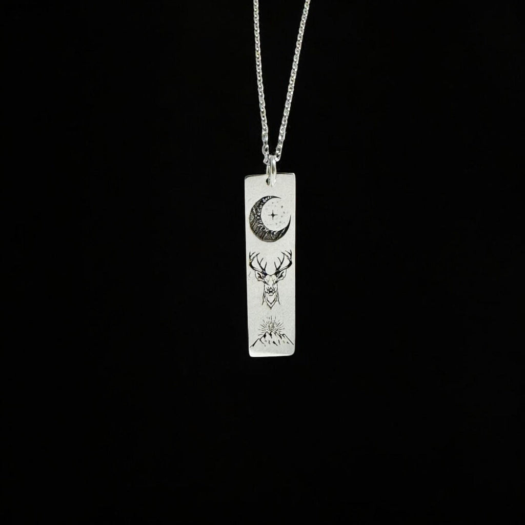 Night Court Velaris Sterling Silver Necklace: Bookish Mountain Pendant