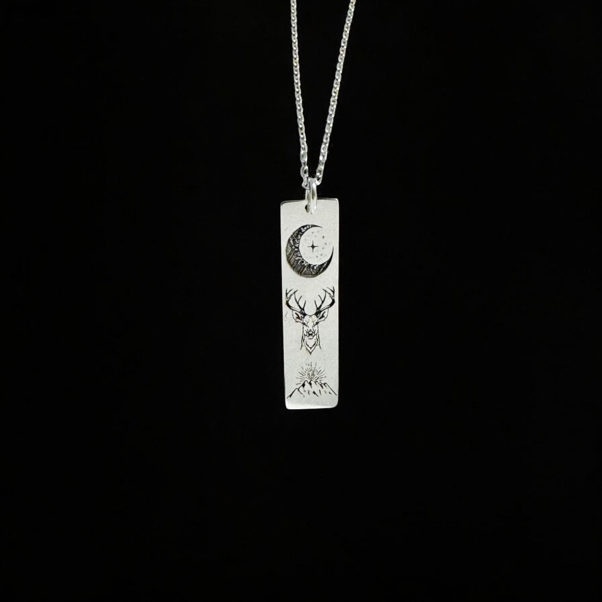 Night Court Velaris Sterling Silver Necklace: Bookish Mountain Pendant