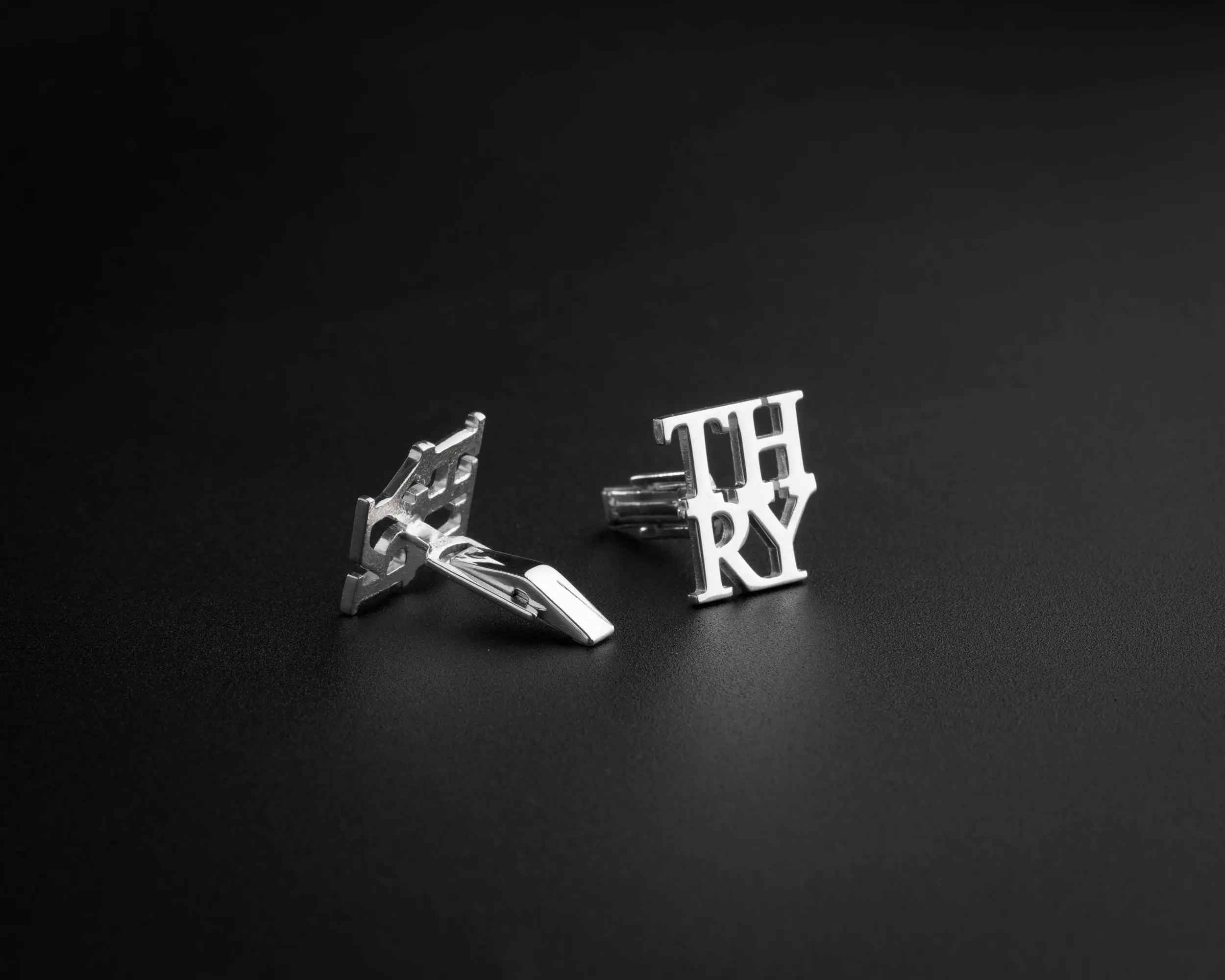 Personalized Initial Cufflinks, Sterling Silver Wedding Groomsmen Gift