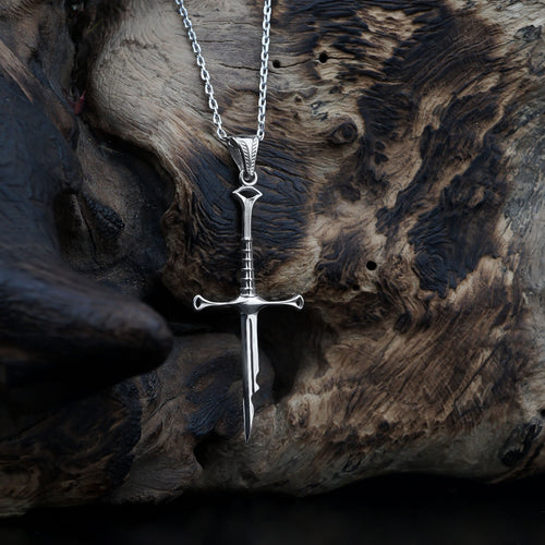 925 Silver Sword Necklace | Handmade Warrior Pendant