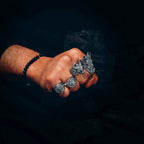 Anubis Skull Sterling Silver Ring - Ancient Egyptian Mens Jewelry