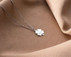 Sterling Silver 4 Leaf Clover Pendant: Good Luck Necklace