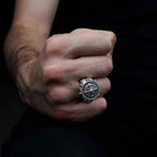 Sterling Silver Compass Ring: Nautical Fidget Jewelry, Unisex Band