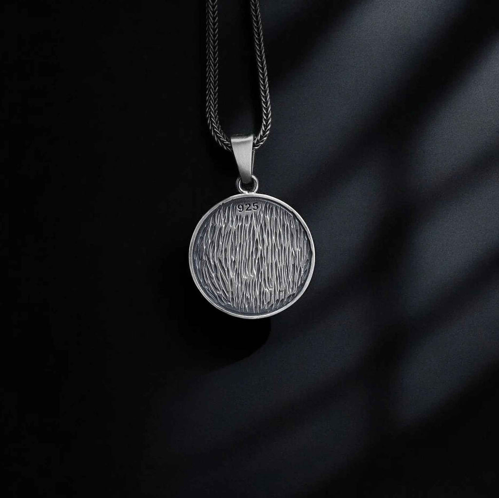 Handmade Sterling Silver Skeleton Pendant Necklace: Gothic Skull Jewelry