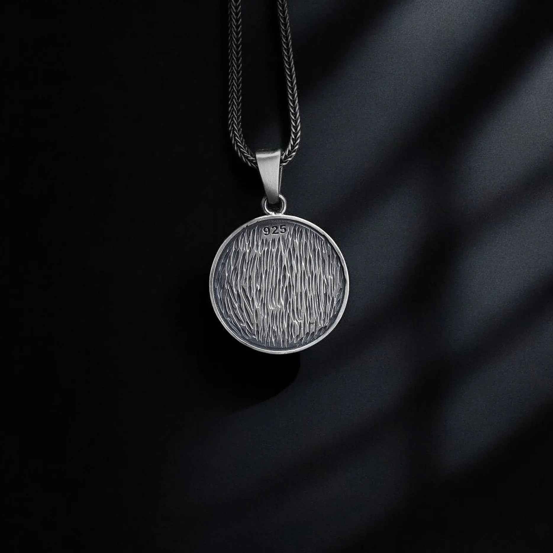 Handmade Sterling Silver Skeleton Pendant Necklace: Gothic Skull Jewelry