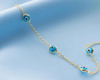 Dainty Sterling Silver Evil Eye Bracelet: Protection Jewelry