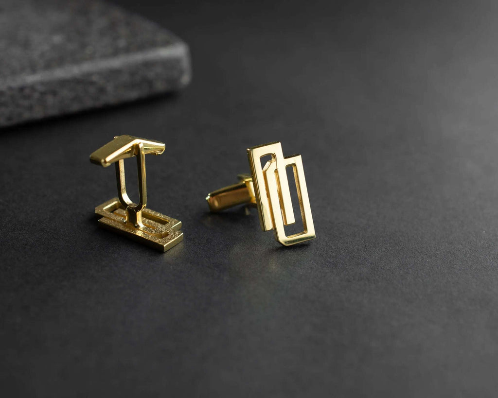 Sterling Silver Initials Cufflinks, Personalized Wedding Gift   Charmora Jewelry