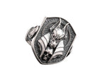 Anubis Skull Sterling Silver Ring - Ancient Egyptian Mens Jewelry