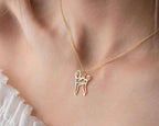 Custom Dog Name Necklace: Sterling Silver Pet Memorial Jewelry