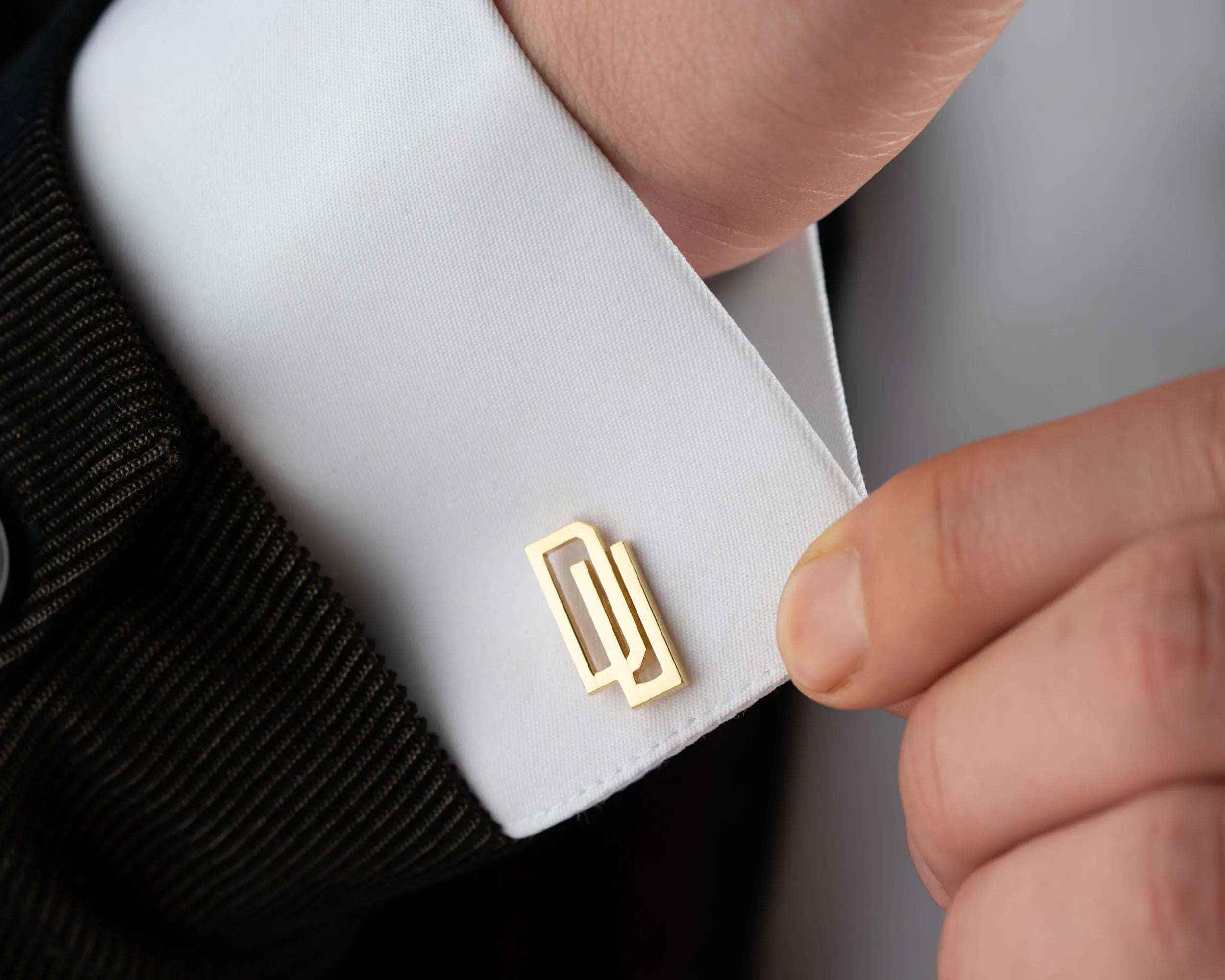 Sterling Silver Initials Cufflinks, Personalized Wedding Gift