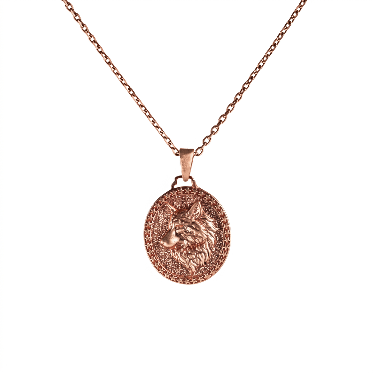 Wolf Guardian Medallion Necklace  Necklace  Charmora Jewelry