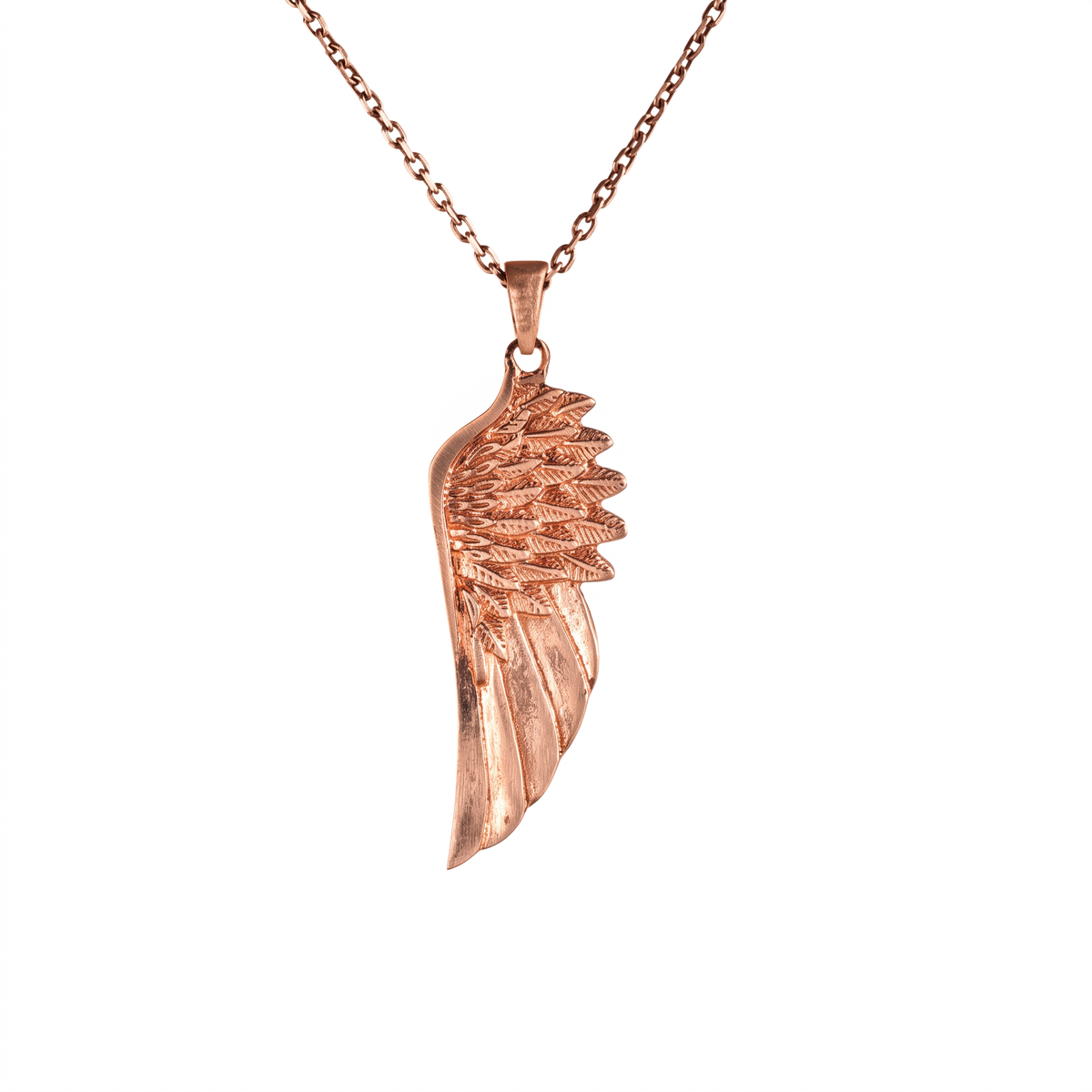 Guardian Angel Wing Feather Pendant Necklace  Necklace  Charmora Jewelry