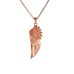 Guardian Angel Wing Feather Pendant Necklace  Necklace  Charmora Jewelry
