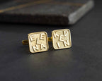 Personalized Sterling Silver Cufflinks – Engraved Name, Groom Gift