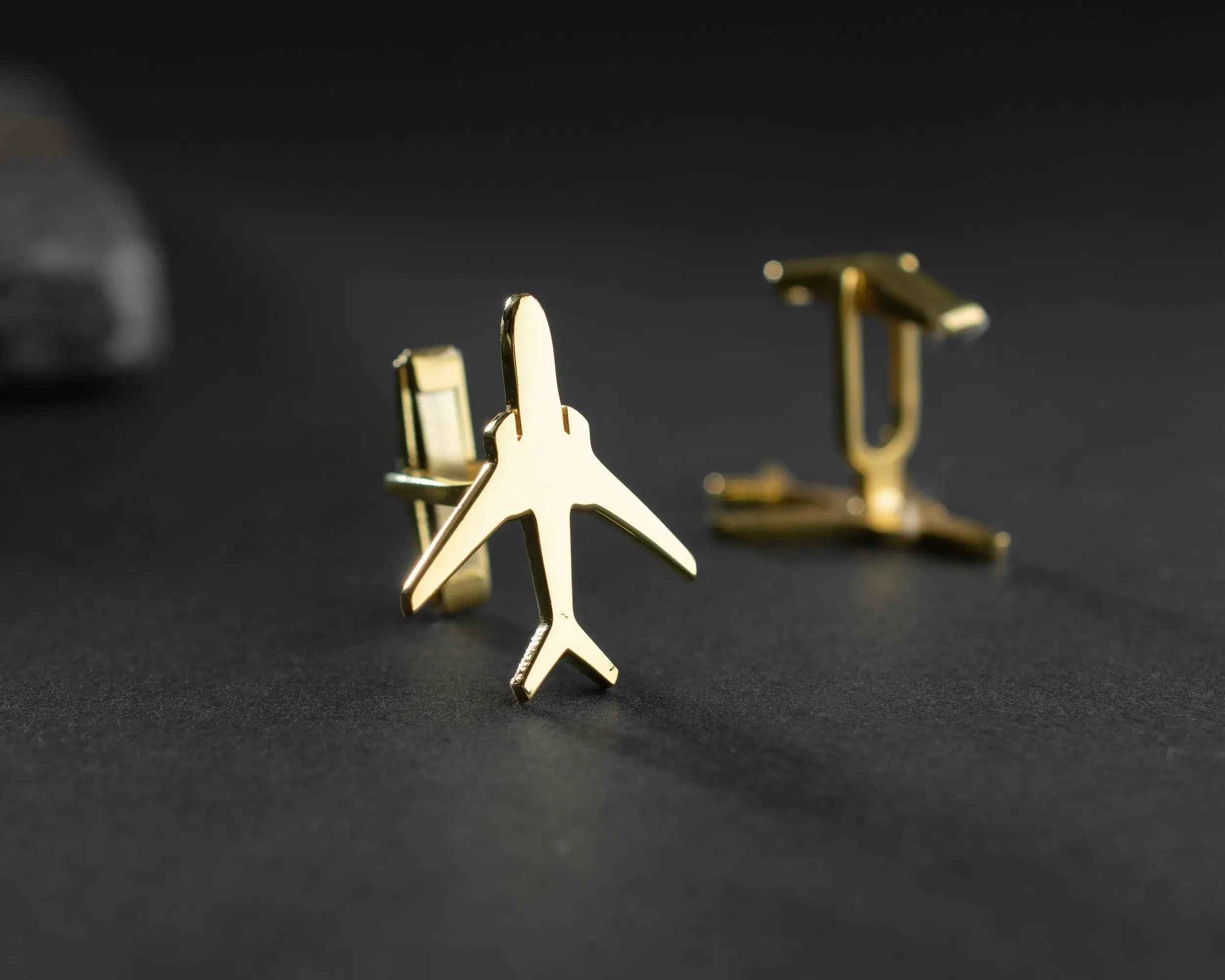Sterling Silver Airplane Cufflinks, Groom Wedding Gift