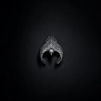 Sterling Silver American Eagle Ring: Oxidized 925 Silver Band   Charmora Jewelry