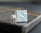 Personalized Initial Cufflinks: Engraved Sterling Silver Groomsmen Gift