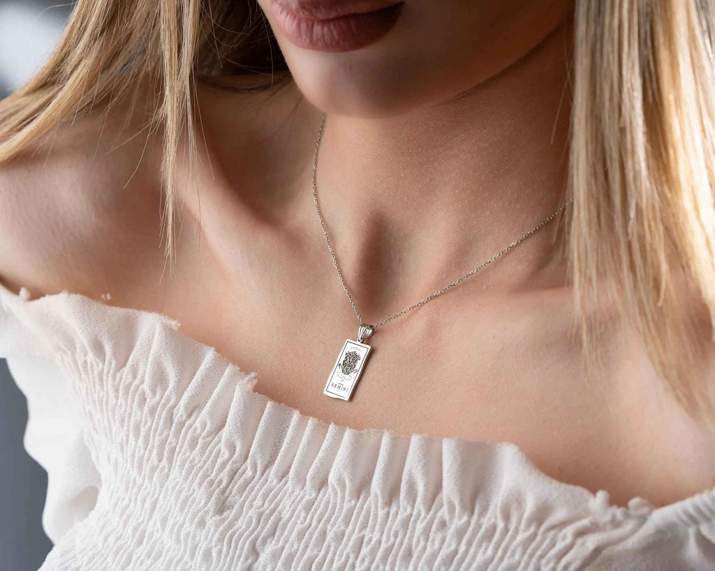 Sterling Silver Zodiac Sign Necklace: Personalized Horoscope Pendant