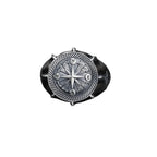 Sterling Silver Compass Ring: Nautical Fidget Jewelry, Unisex Band   Charmora Jewelry