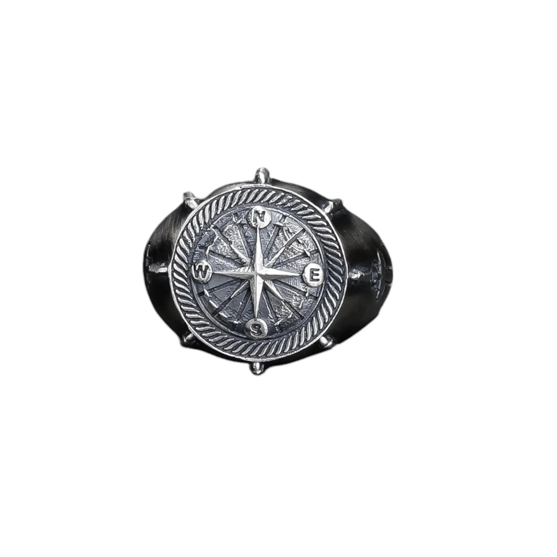 Bague Boussole en Argent Sterling : Bijou Antistress Nautique, Bague Unisexe