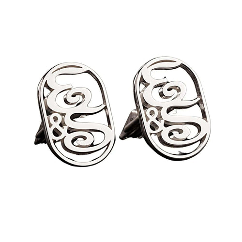 Personalized Sterling Silver Initial Cufflinks Handmade Monogrammed Gift   Charmora Jewelry