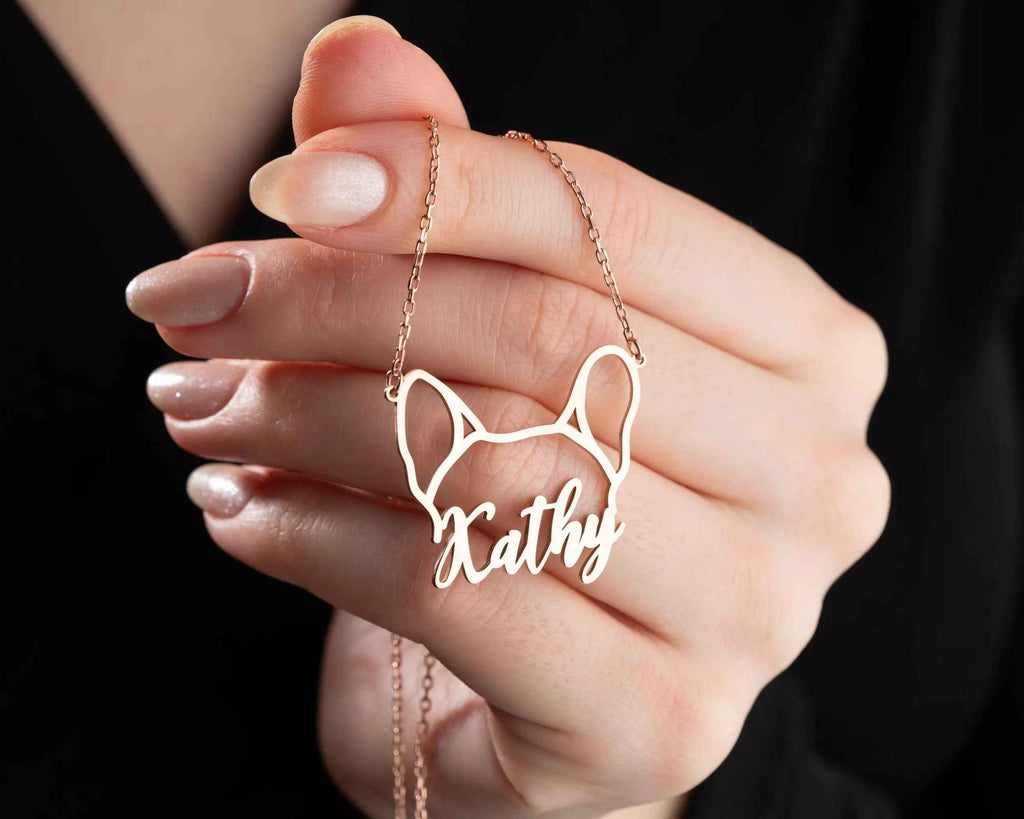 Personalized Dog Name Necklace: Sterling Silver Custom Pet Pendant