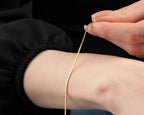 Dainty Sterling Silver Chain Bracelet: Rose Gold, Gold Finish