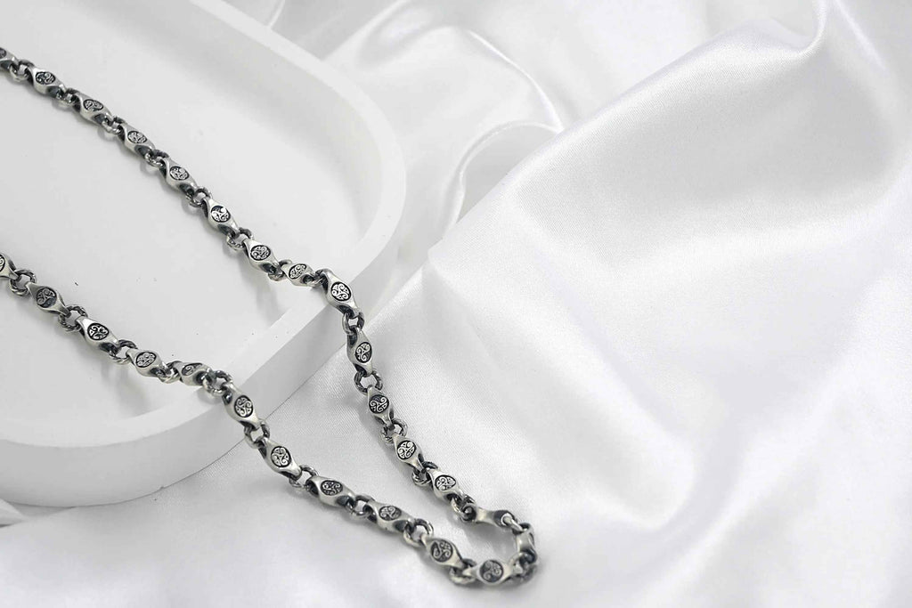Handmade 925 Sterling Silver Mens Necklace, Elegant Unique Design