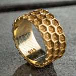 Honeycomb Hexagon Ring  Ring  Charmora Jewelry