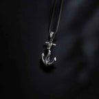 Sterling Silver Anchor Mermaid Pendant Necklace: Sea Life Jewelry